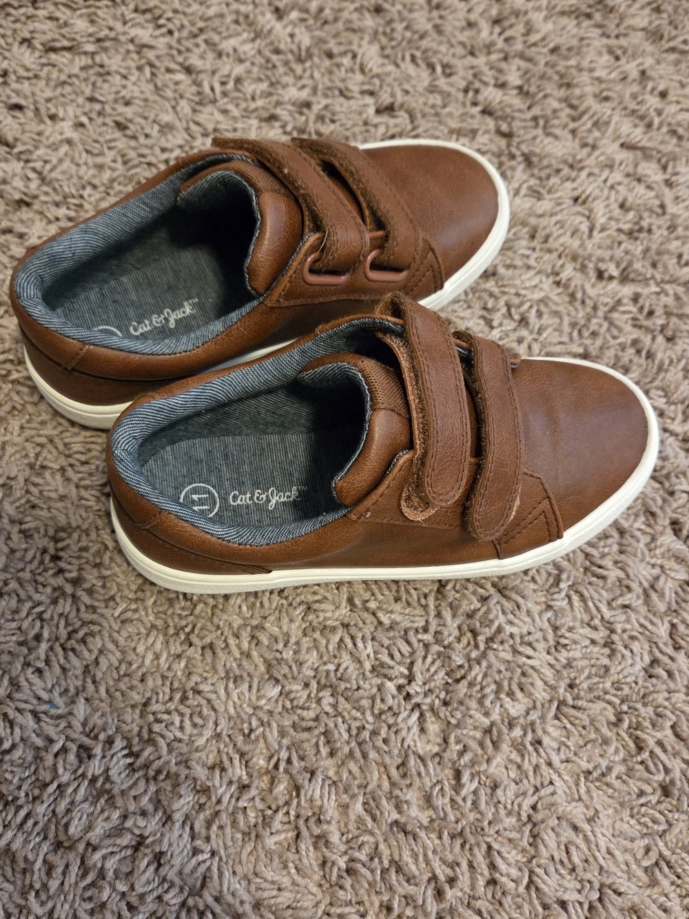 Cat & Jack Brown Double Velcro Kids Sneakers - Picture 2 of 6